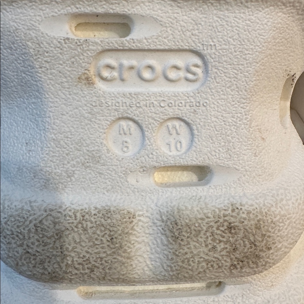 CROCS Breathable White Sandal-Clogs Size Women’s 10–Men’s 8 - Picture 8 of 8